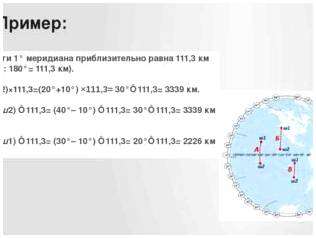 Чему равен 1 градус долготы. Как измерить расстояние на карте с помощью градусной сетки?