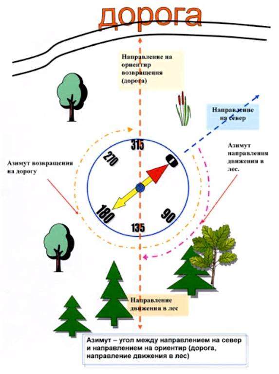 Азимут определение на карте. Как определить азимут?