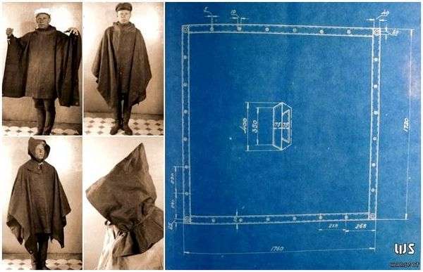 Как сложить плащ накидку. Руководство от 1938г. по использованию штатной плащ-палатки.