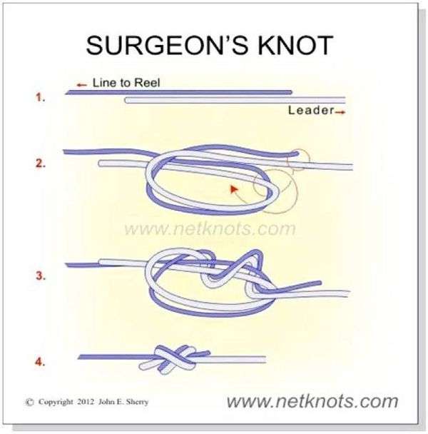 Хирургический узел для рыбалки схема. Как вязать хирургические узлы для рыбалки?