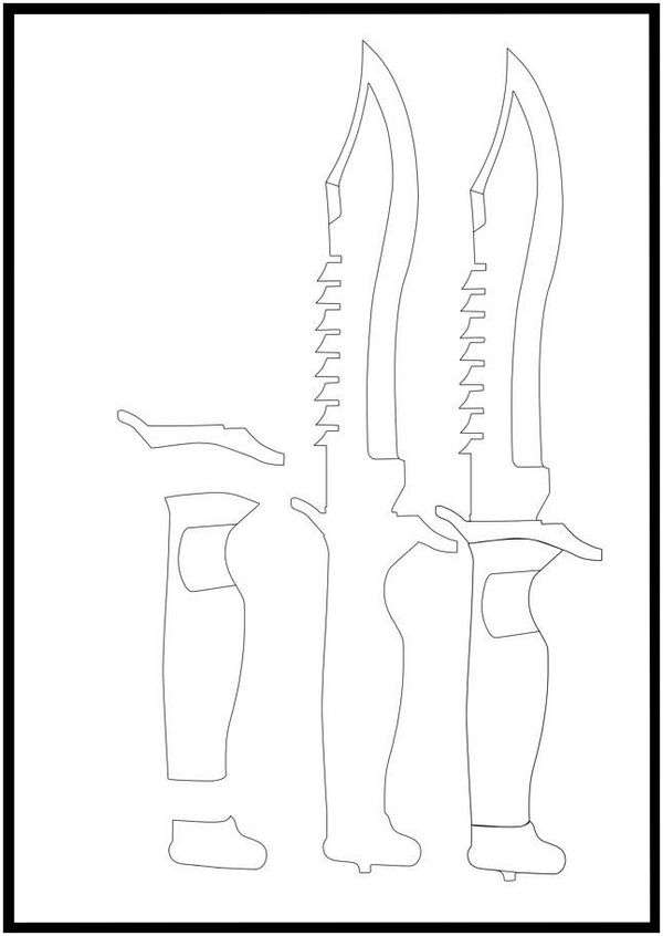 Крутые ножи из фанеры. Ножи из cs: go (КС ГО) — чертежи
