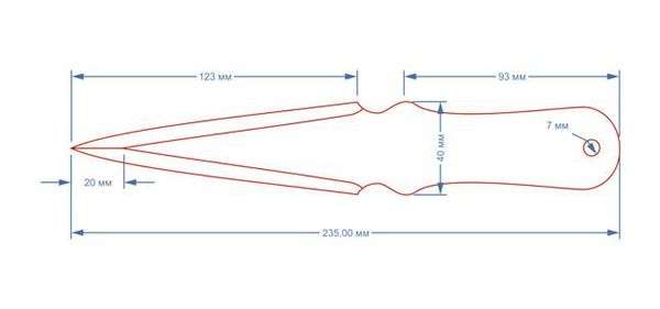 Размеры метательного ножа. Как сделать метательный нож своими руками, чертежи и размеры