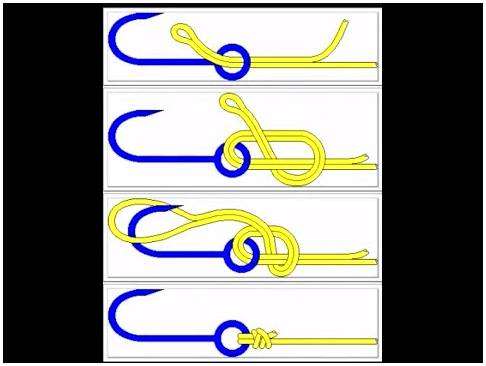 Как привязать крючок на удочку видео. как правильно привязать крючок к леске