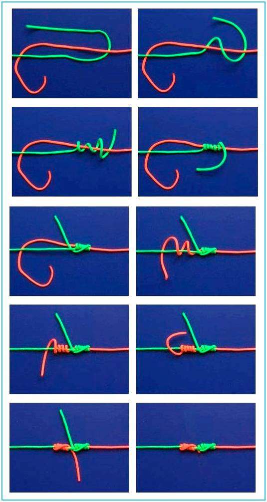Лесочные узлы. Схемы для завязывания лески на леску