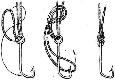 Завязать леску на крючке фото. как привязать крючок к леске – правильные узлы