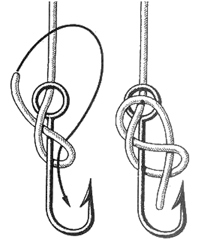Как крепко привязать крючок к леске. Как привязать леску к крючку: схемы надежных узлов
