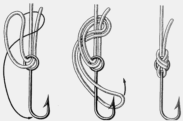 Как привязать рыболовный крючок. Как завязать леску на рыболовный крючок разными узлами