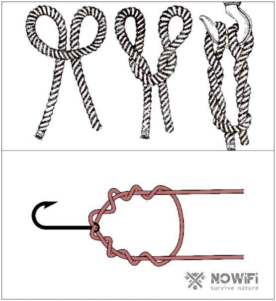 Как привязывать крючок к леске. Как привязать крючок к леске