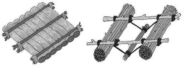 Как вязать плот. Особенности сооружения плота из бревен