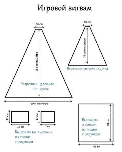 Сшить палатку для детей. Как сделать вигвам для детей своими руками для дома или дачи