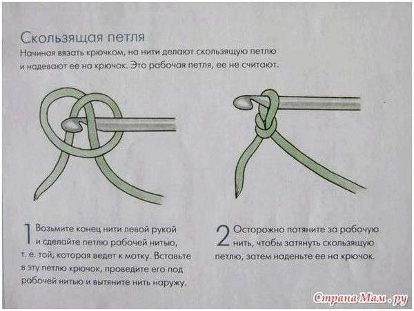 Как делать скользящую петлю крючком. Как делать скользящую петлю крючком?